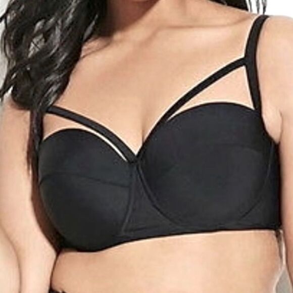 New Look Women’s Size 32C Black Bralette Push Up Sexy Comfy Relaxed Fit Bar - Picture 1 of 10